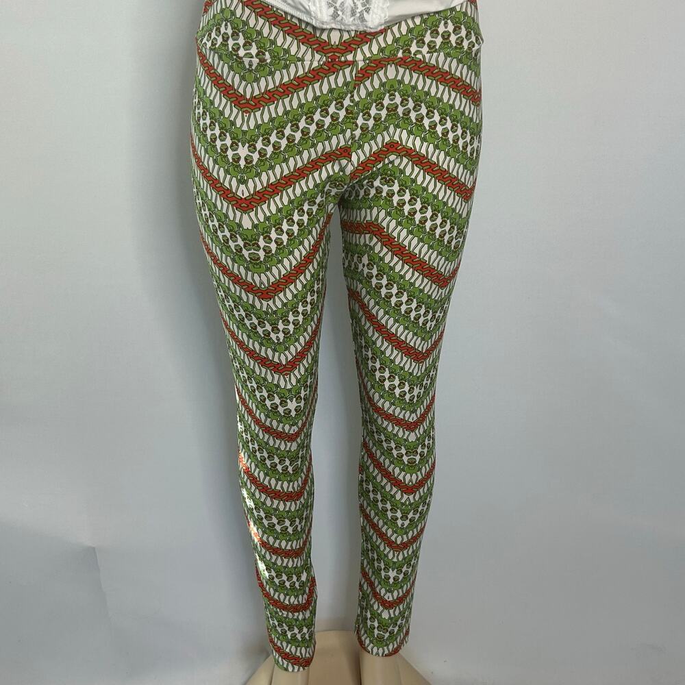 LuLaRoe Kermit the Frog Leggings One Size Green Red Muppets Novelty Print